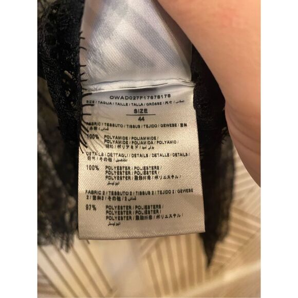 Off-White Black High-Neck Lace Top Size 44 / XL - Picture 4 of 6